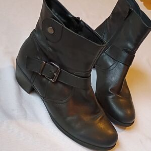 Propet Tory Black Leather Ankle Boot